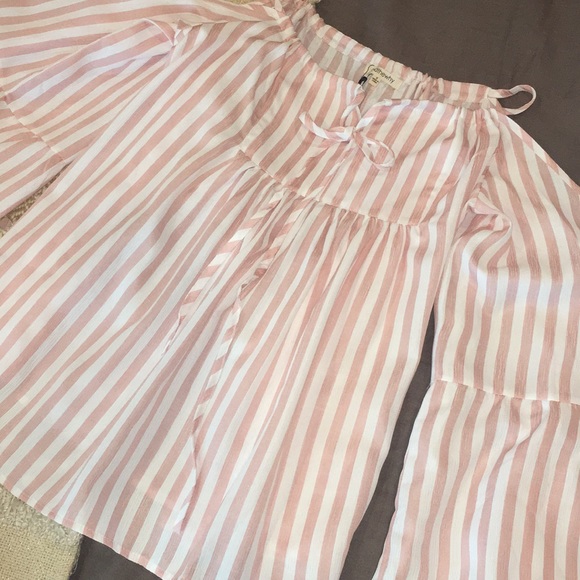 Pink and White Adjustable Strap Tee - Picture 5 of 6